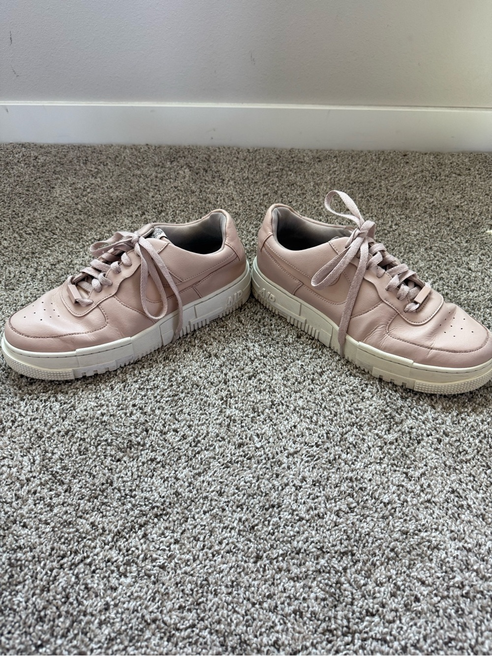 Nike Platform Air Force ones women’s limited edition light Pink - Picture 7 of 7